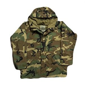 US Military Field Army Jacket Woodland Camo Cold Weather Parka Gore-Tex Large